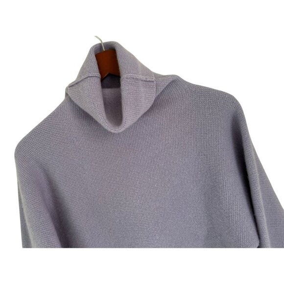 Babaton 100% Cashmere Turtleneck Oversized Light Purple Sweater oft Knit Pullove - Picture 3 of 7